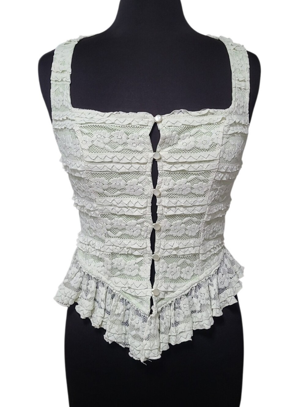 NWT Kimchi Blue Lace Top Mint Green Sz Small